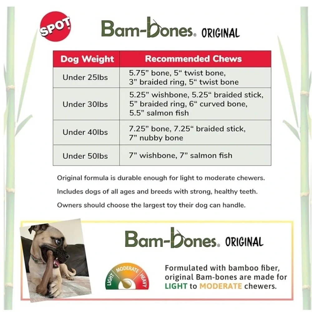 Spot Bam-bones Chicken Flavor Chew Toy for Dogs (Under 30 lbs)- NWT